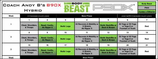 Get The B90x Schedule Here John T Fitness